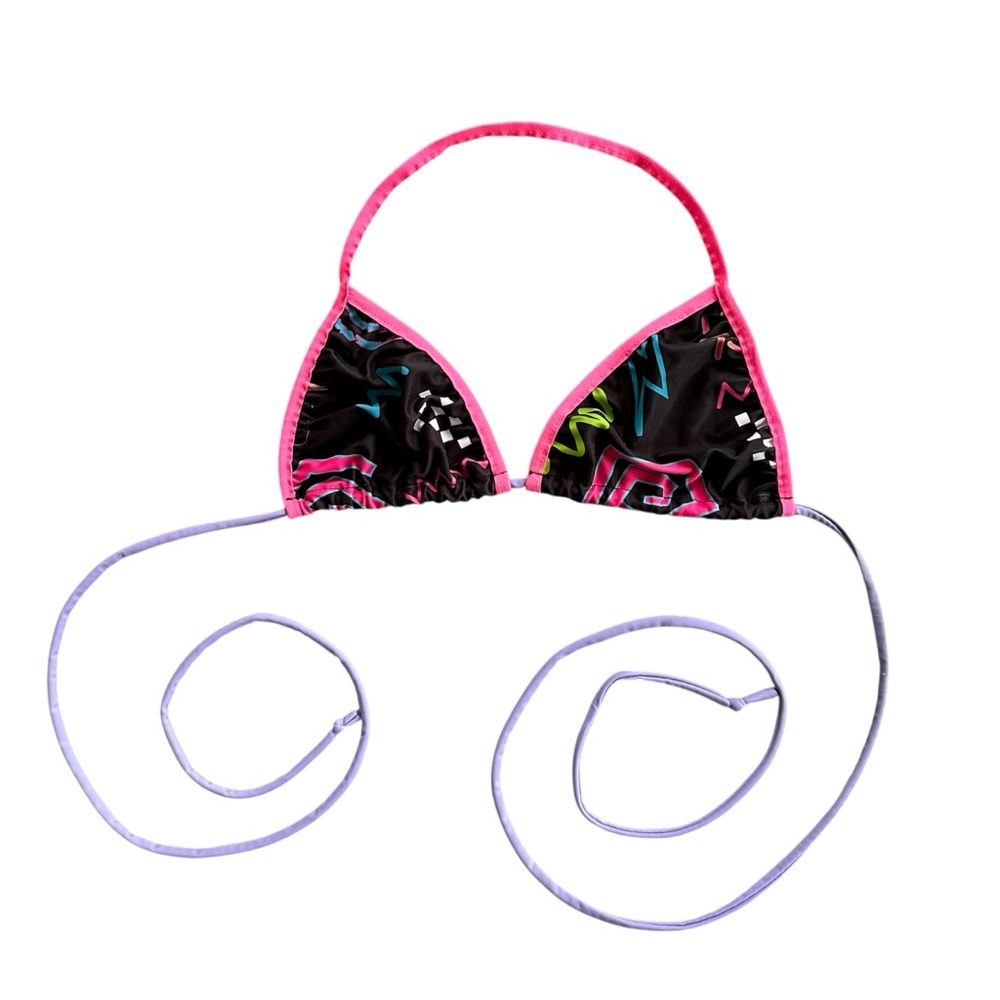 Colorful Triangle Bikini Top